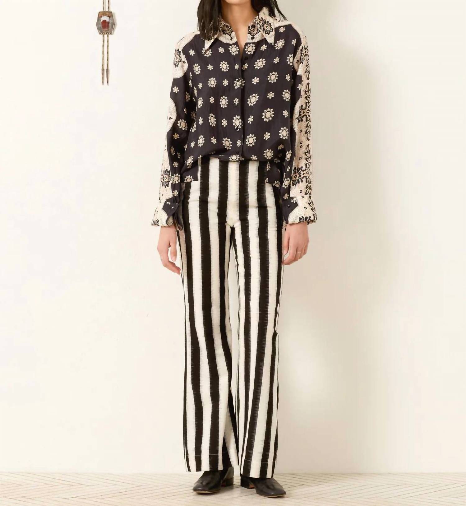 ALIX OF BOHEMIA Dana Bronco Bandana Shirt in black - women's shirt - view 4