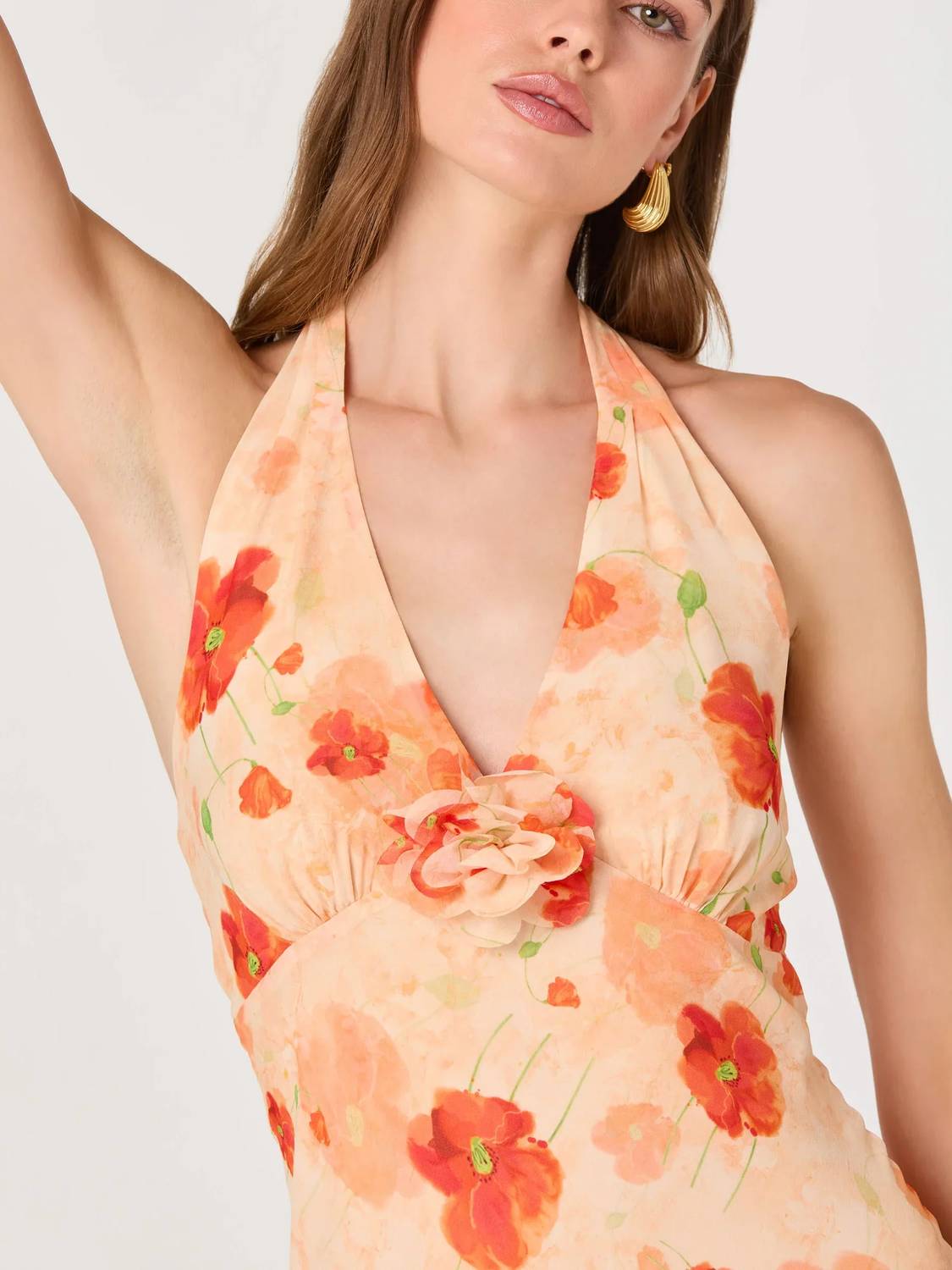 Astr - Yasmeen Chiffon Halter Maxi Dress