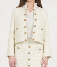 Stellah - Vegan Leather Quilted Jacket