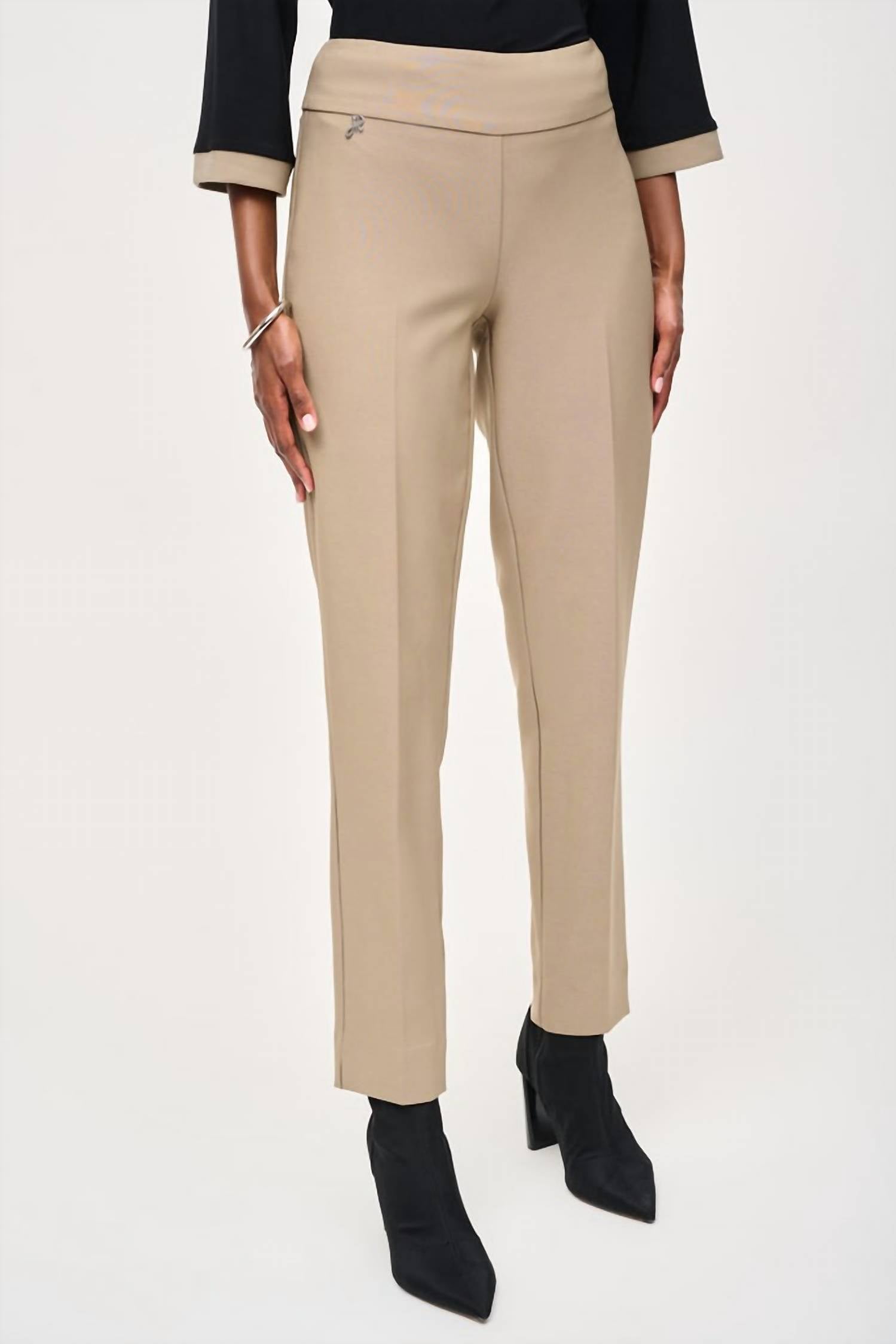 Joseph Ribkoff Women's Slim Fit Pants in java - women's pants - detail view