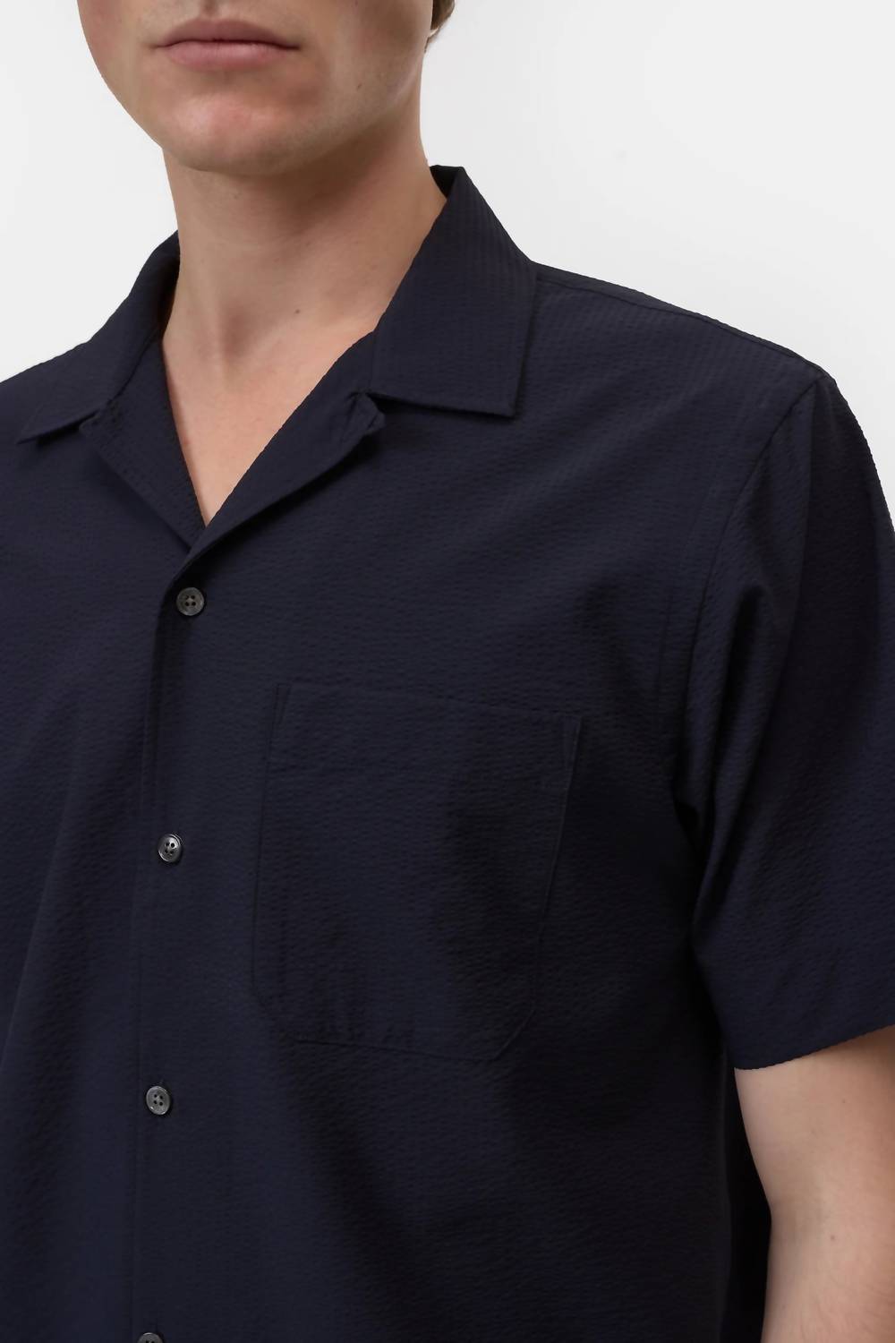 CLOSED Short Sleeve Shirt in dark night - men's t-shirt - view 4