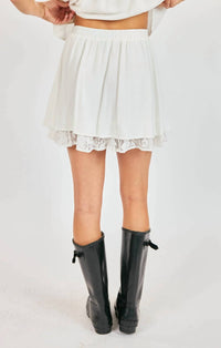 Sadie & Sage - Misty Layered Lace Mini Skirt
