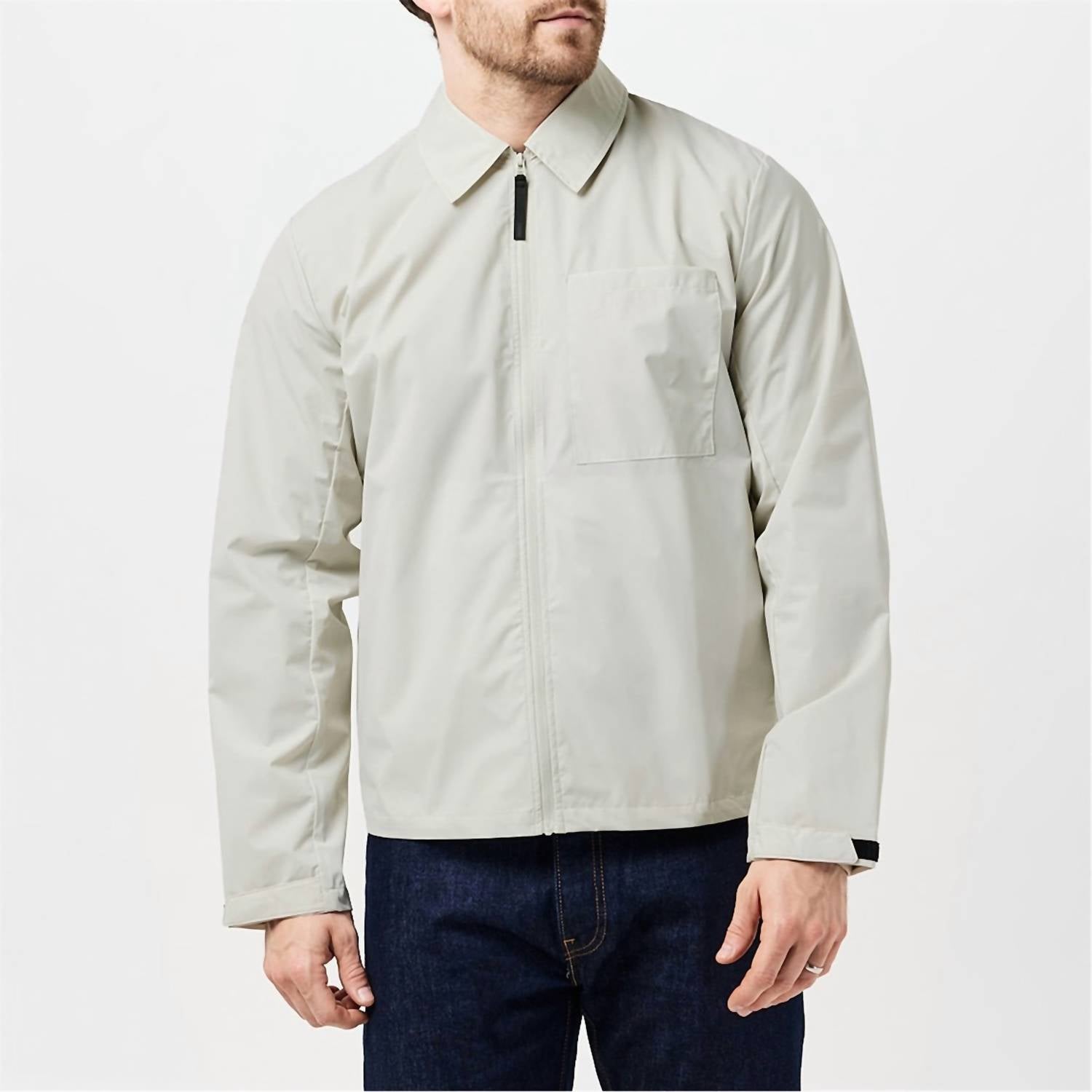 Rains Mito Zip Up Overshirt in matrix - men's jacket