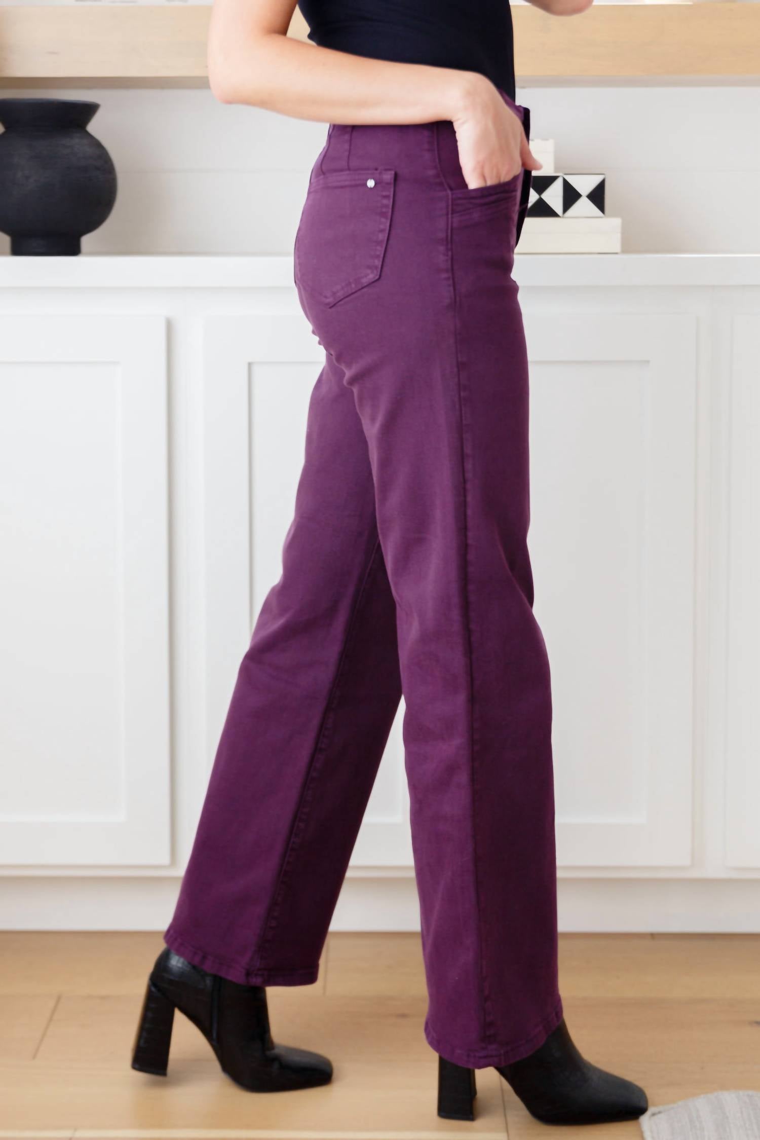 Mica Denim - Petunia High Rise Wide Leg Jeans