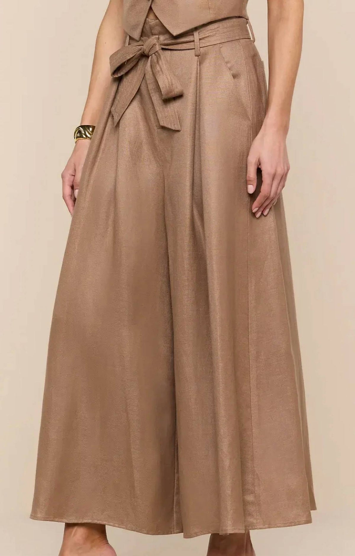 L'Agence - Lowen Paperbag Crop Pants