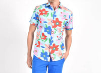 Eight X - Coral Pop Art Short Sleeve Shirt