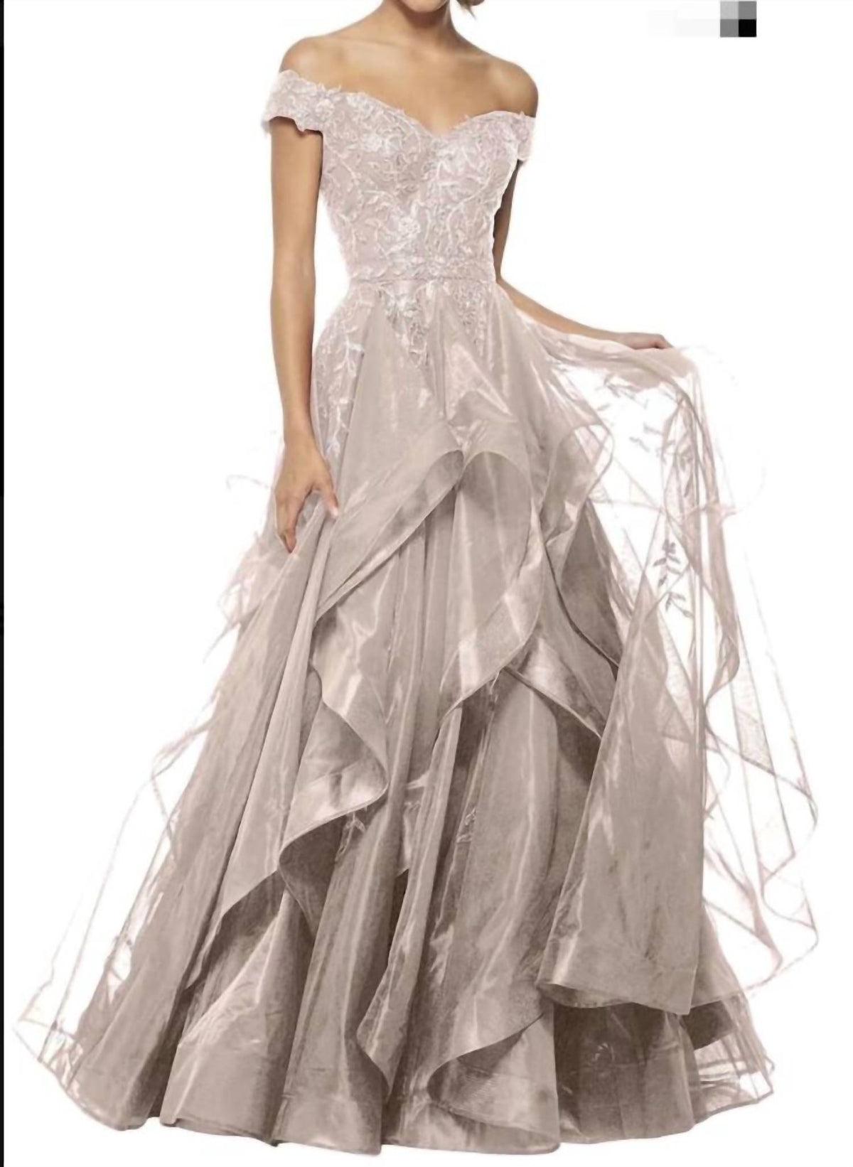 Sherri Hill - Off-the-shoulder Evening Gown