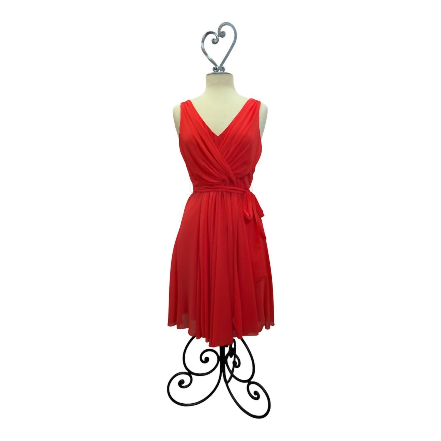 Traffic People - Women's V-neck Chiffon Dress
