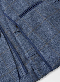 PETER MILLAR Delrose Plaid Soft Jacket in nebula blue - men's jacket - view 5
