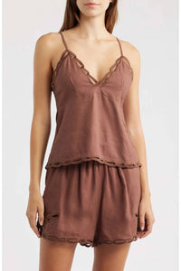Deluc - Comte Embroidered Trim Camisole