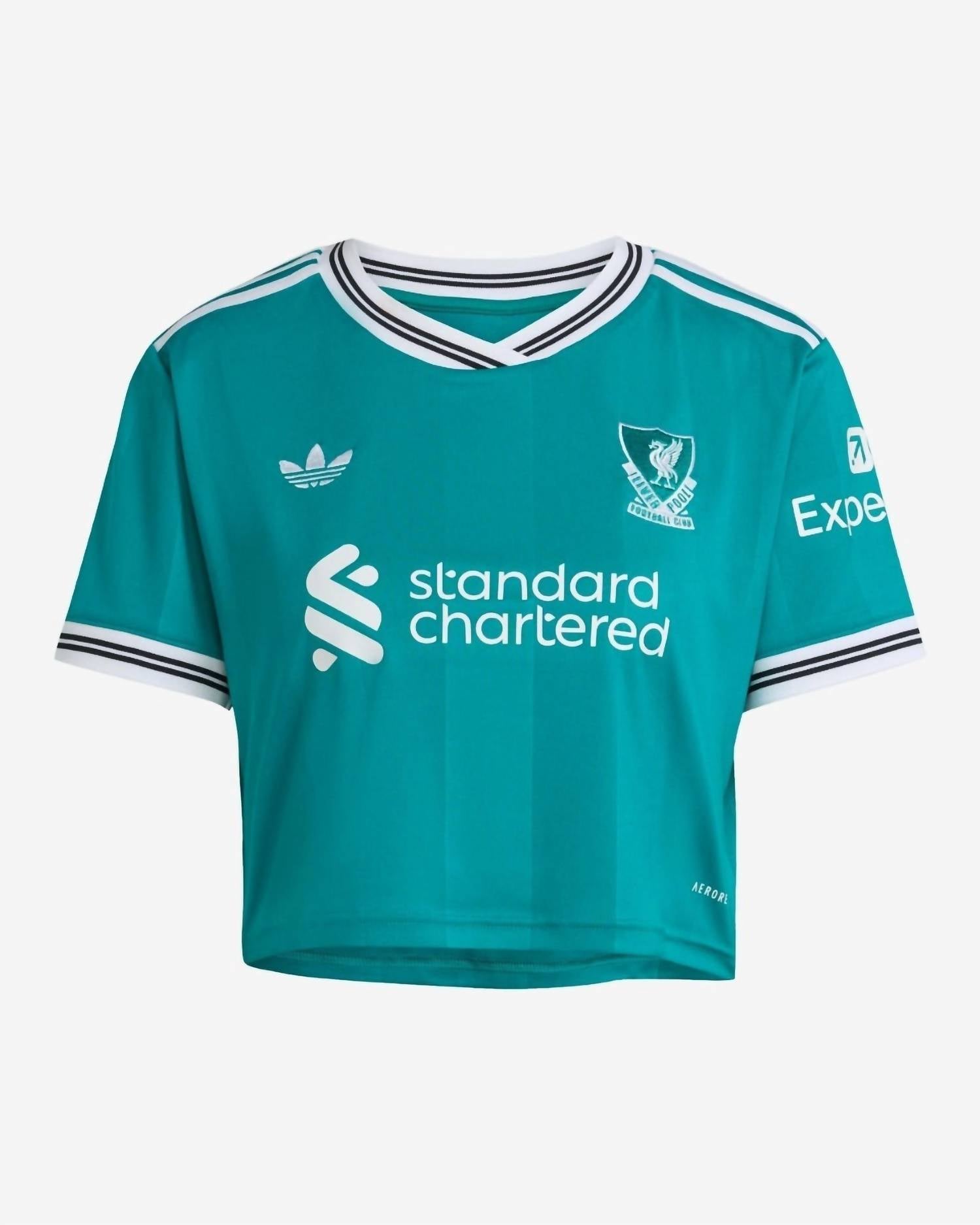 Adidas - Liverpool Football Jacquard V-neck Crop Top