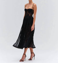 Patbo - Lurex Tulle Bustier Midi Dress