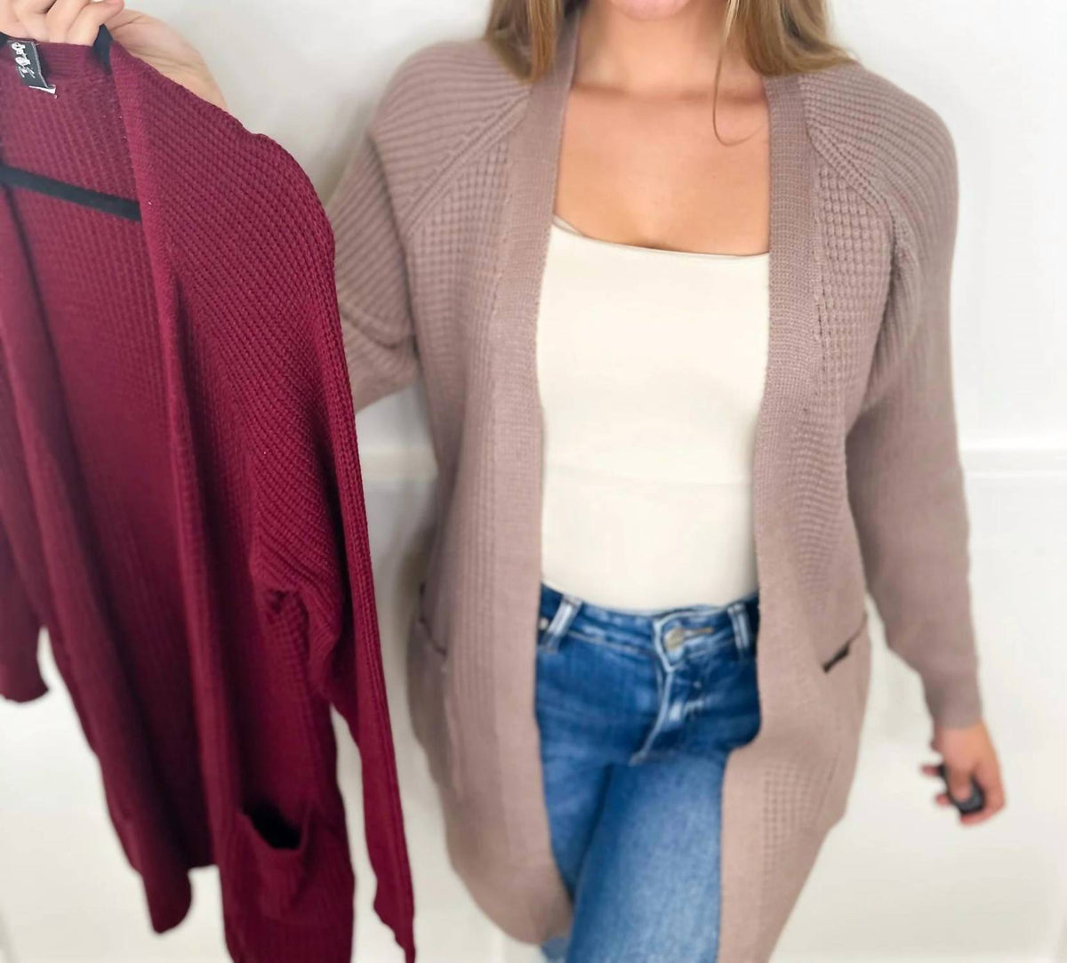 Cozy Co. - Women's Cozy Vibes Knit Long Sleeve Cardigan