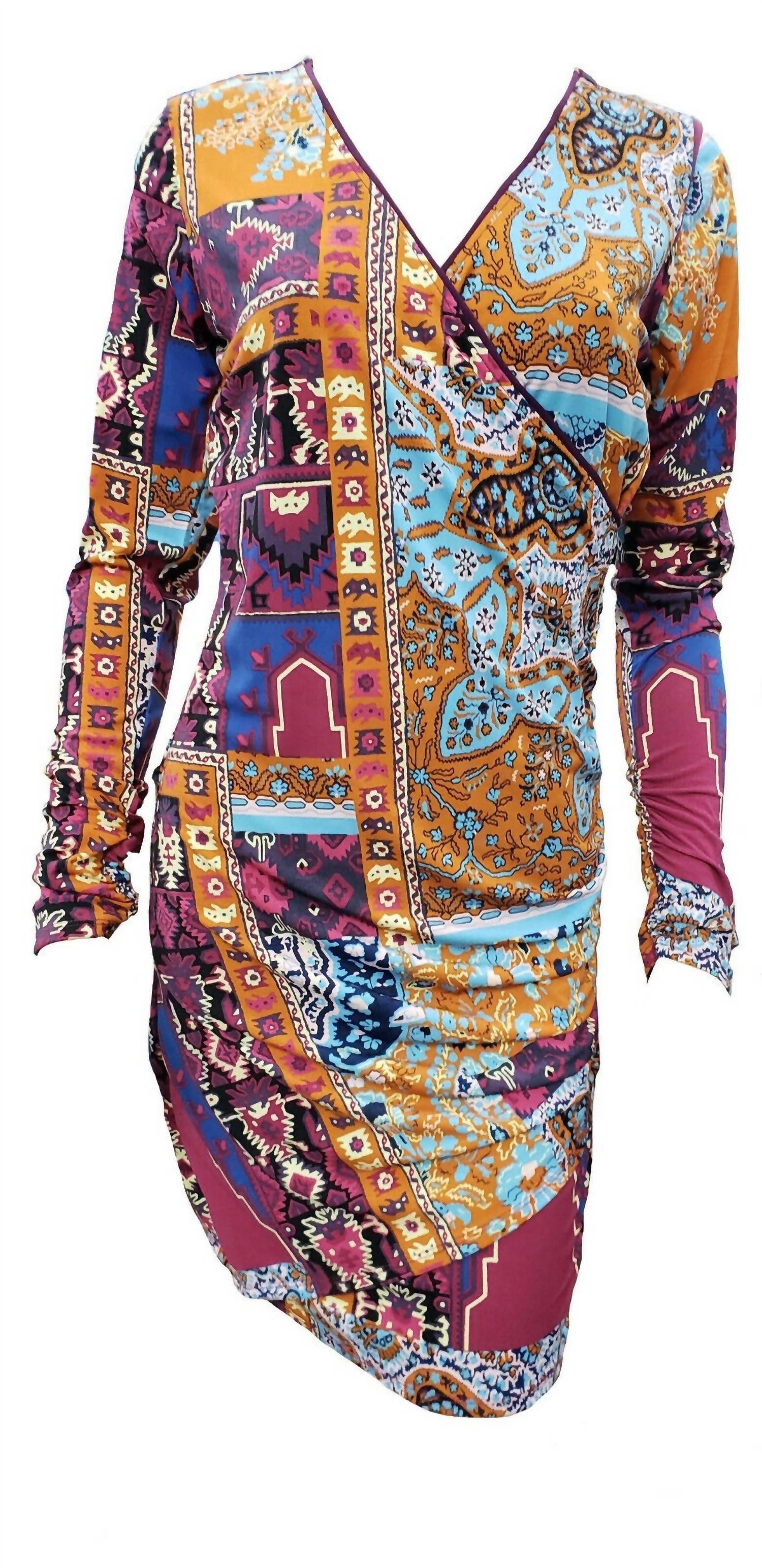 Hale Bob - Long Sleeve Wrap Dress