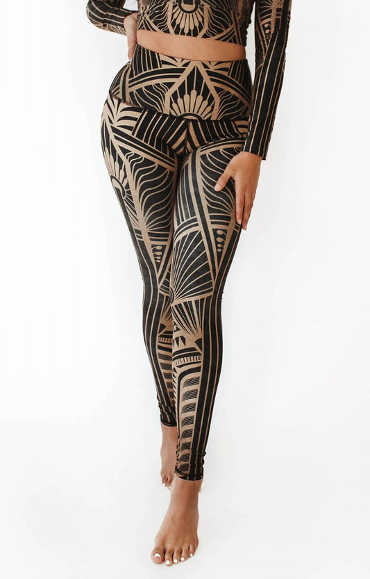 Yoga Democracy - Elegant Empire Printed Yoga Leggings