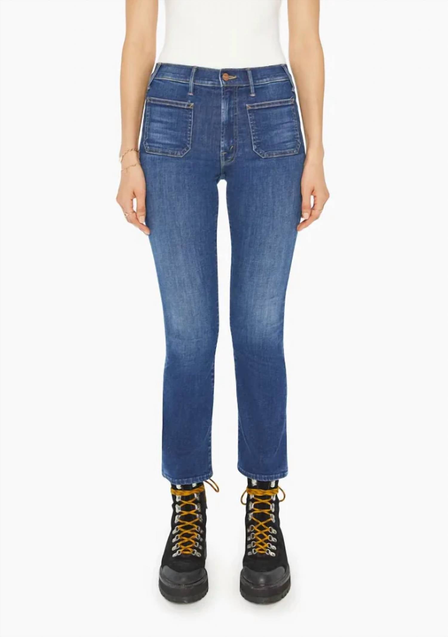 Mother - Patch Pocket Insider Flood High Rise Jeans