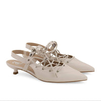 Andrea Women's Lace-up Pump in bone - women's heels