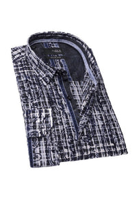 Eight X - Men's Paisley Flocking Button Down Shirt