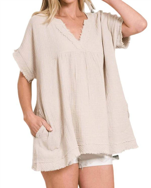 Zenana - Danica Cotton Gauze Top