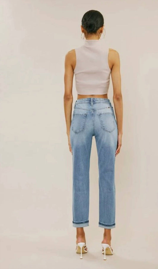 Kancan - Single Cuff Mom Jeans