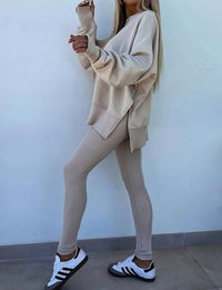 Uzwholesale - Sweatshirt and Skinny Pants Set