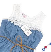 Pete + Lucy - Girls July 4th Chambray Dress