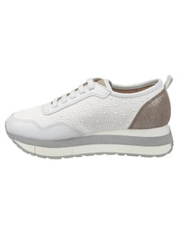 Naked Feet Women's Kinetic Platform Sneakers in pearl white - women's sneaker - detail view