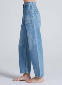 Askk Ny - Twisted Cropped Barrel Leg Jeans