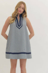 Entro - Classic Charm Gingham Shift Dress - Plus