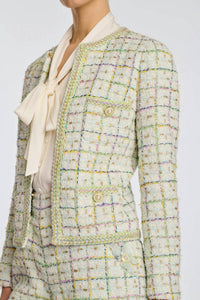 Weill Pastel Tweed Jacket in green - women's jacket - alternate view
