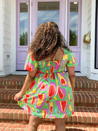 Bestto Dreams Mini Dress in lime green - women's dress - view 4