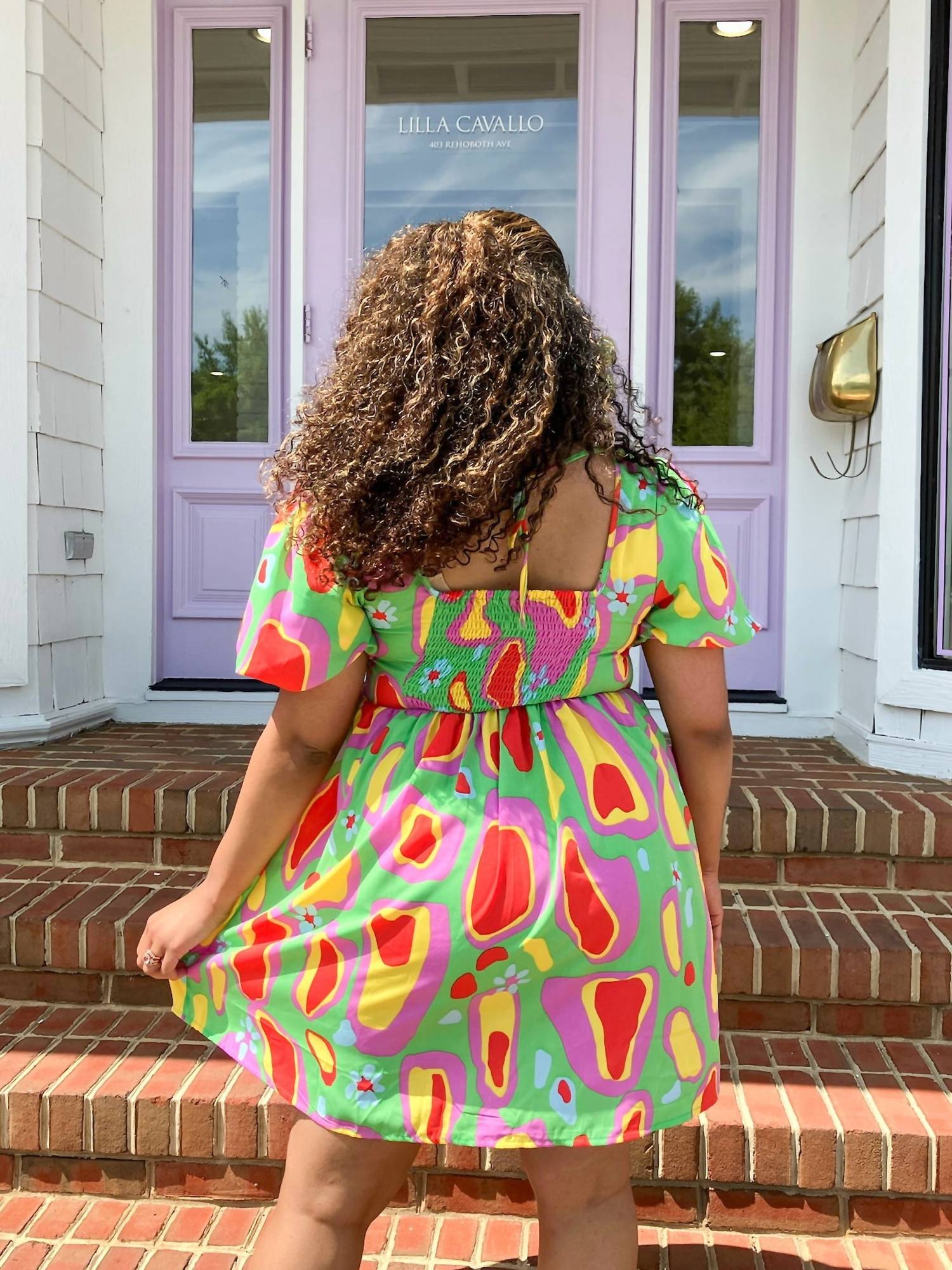 Bestto Dreams Mini Dress in lime green - women's dress - view 4