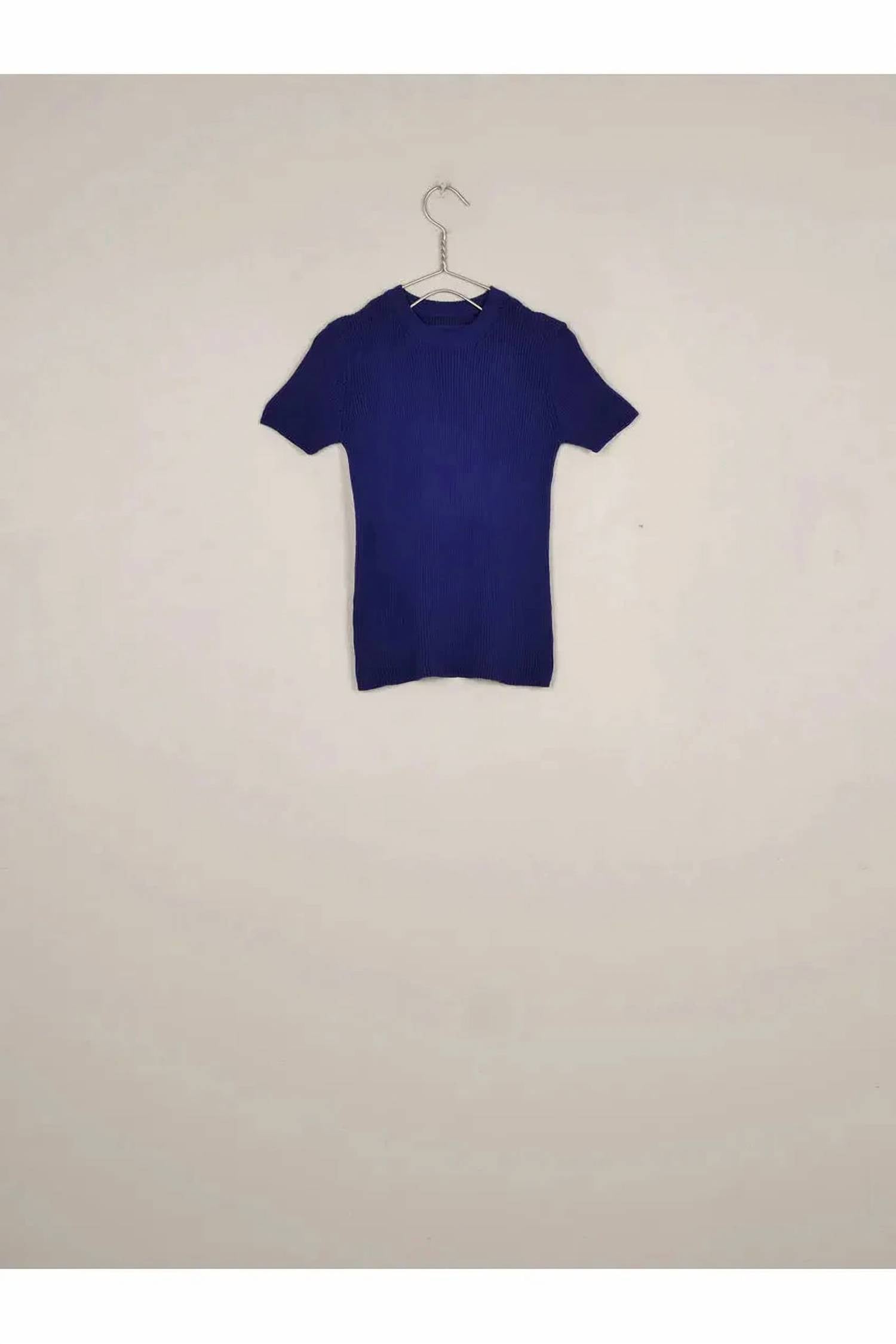Mii Collection - Short-sleeved Cotton Sweater