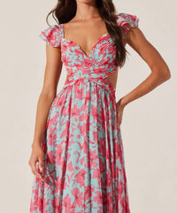 Astr - Primrose Floral Strappy Back Maxi Dress