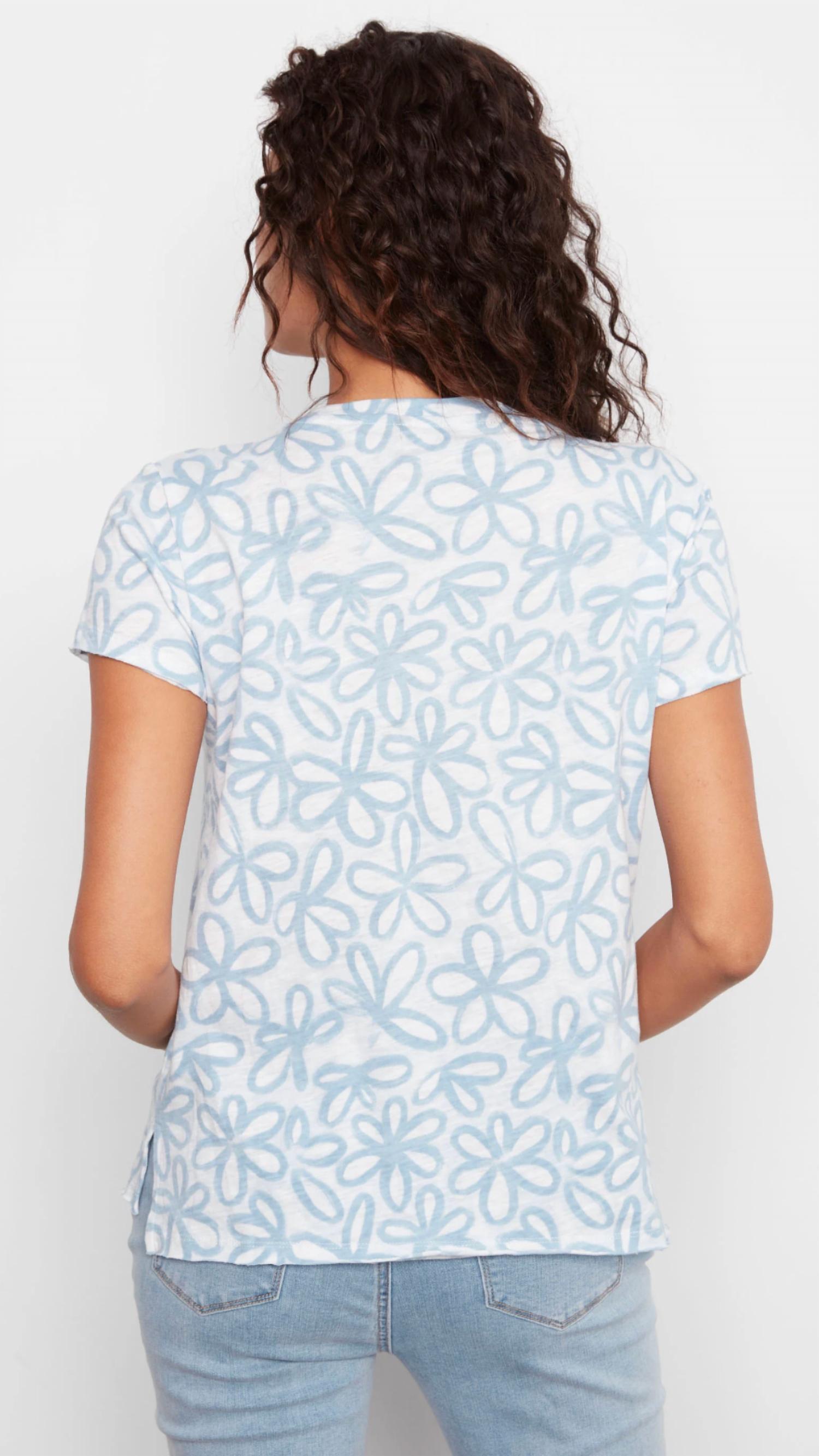 CHARLIE B Printed Organic Cotton T-shirt in brielle - women's t-shirt - alternate view