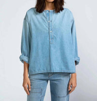 Askk Ny - Denim Henley Top
