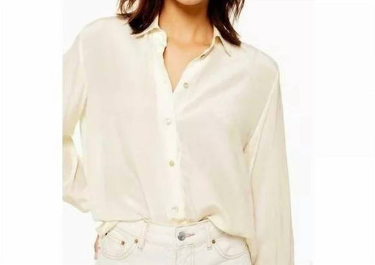 Topshop - Pole Situation Button Down Silk Shirt