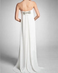 SACHIN & BABI Lourdes Strapless Beaded Bow Gown in ivory - women's dress - detail view