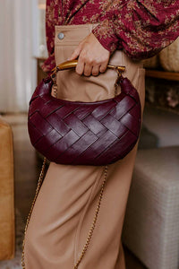 Urban Expressions - Women's Kelsey Faux Leather Woven Crossbody Handbag