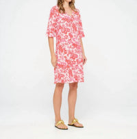 oneseason Antigua Middy Indi Dress in pink - women's dress - detail view
