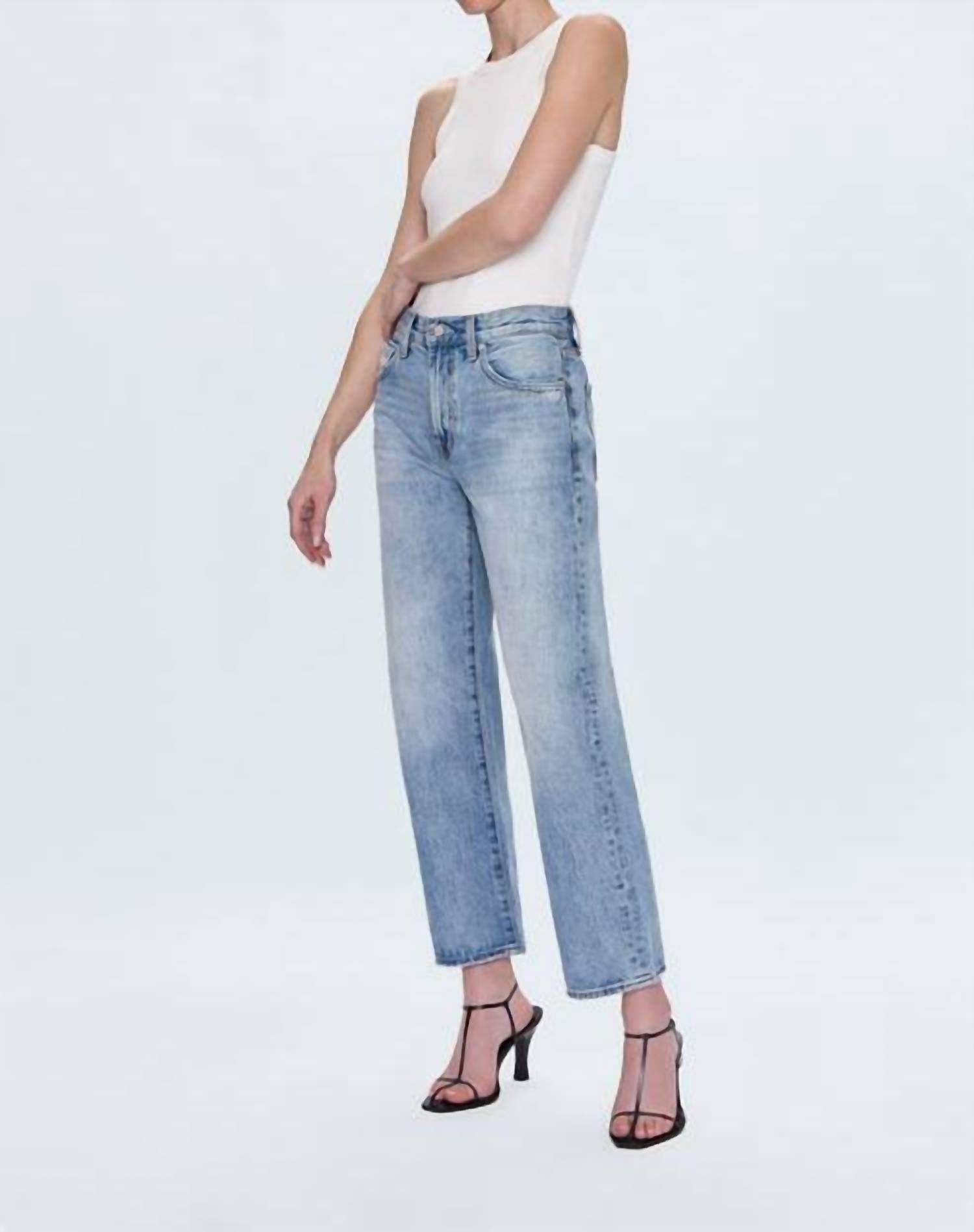 Pistola - Lexi Mid Rise Bowed Straight Jean