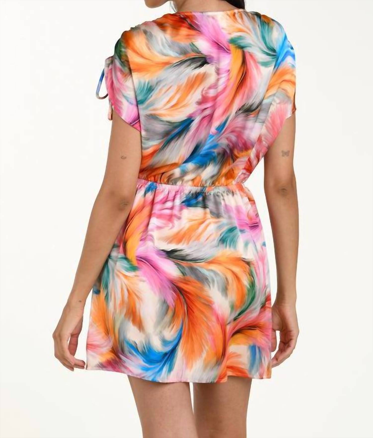 La Blanca - Feathered Impressions V-neck Dress
