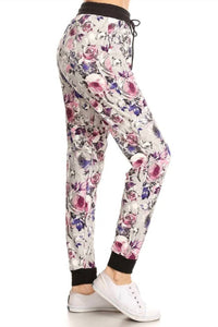 Love It - Grey Floral Jill Jogger Pants