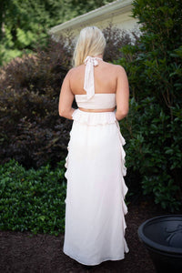 Privy - Women's Sarah Halter Neck Maxi Dress