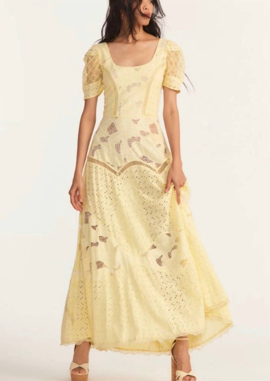 Loveshackfancy - Nella Eyelet Patchwork Maxi Dress