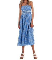 TCEC Garden Stroll Floral Eyelet Midi Dress in blue - women's dress - view 5