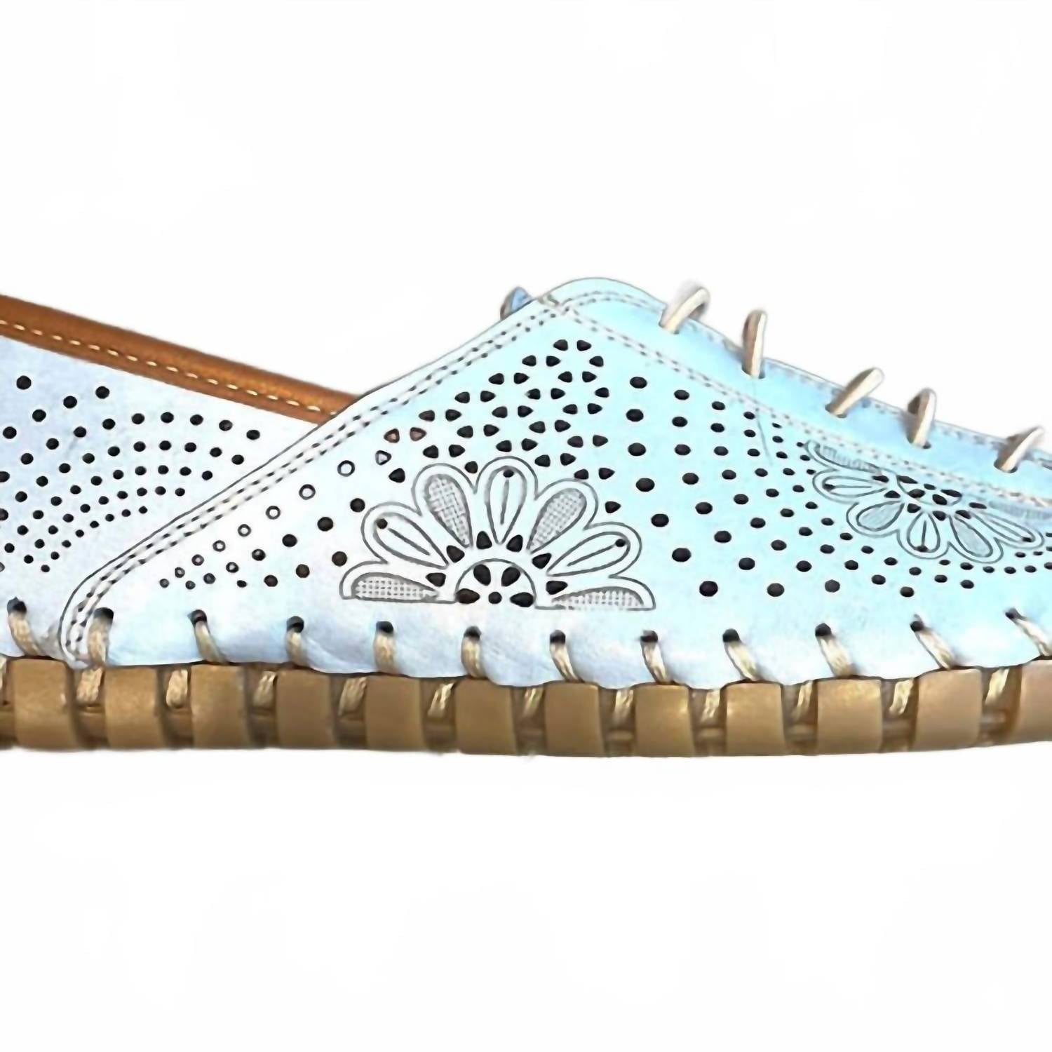 Gelato Women's Theory Lace-up Shoes in light blue - women's flats - detail view