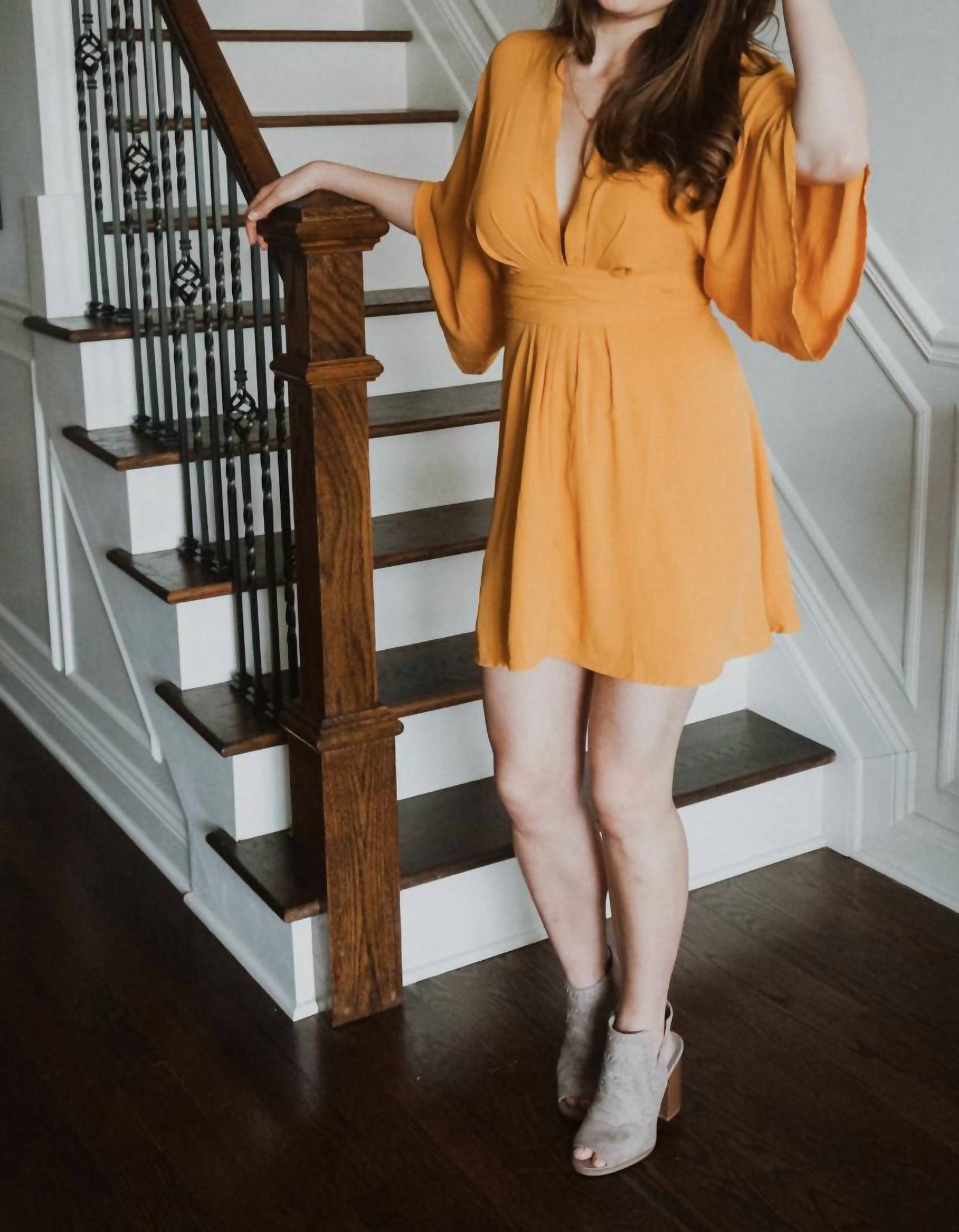The Clothing Company - Front tie detail kimono sleeve mini dress