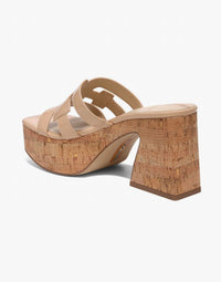 Sam Edelman Women's Dev Heels in beige patent - women's sandal - alternate view