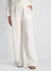 French Connection - Cooper Linen Wide Leg Drawstring Pant
